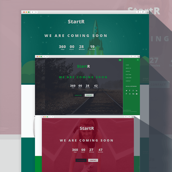 StartR – Free Responsive Coming Soon HTML5 Template